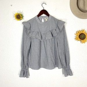 a.n.a A NEW APPROACH Womens Free Geo Rose Puffy Sleeve Top Size Medium M Top